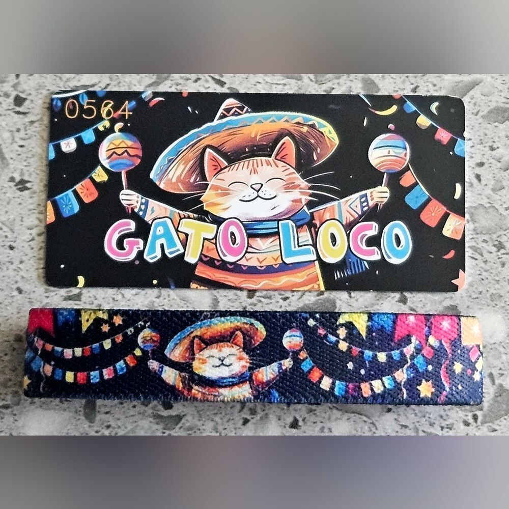 ZOX "GATO LOCO" CAT Cinco De Mayo collectible vintage New MD wristband